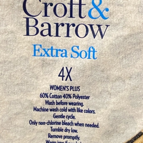 Croft And Barrow Shirt Women’s Plus Size 4X Long Sleeve Cotton Blend NWT - Picture 3 of 8
